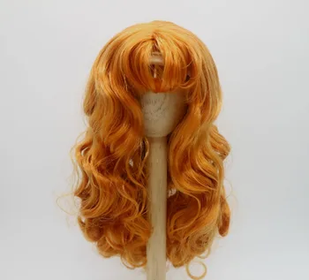 Blyth doll kafa derisi blyth bebekler peruk (RBL) turuncu saç, bakır saç
