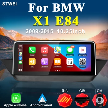 BMW için X1 E84 2009-2015 10.25 inç Yüksek çözünürlüklü Android 11 Araba Video Oynatıcı Apple WirelessGPS Navigasyon Bluetooth Radyo