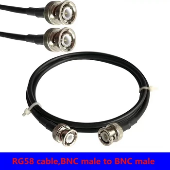 BNC Kablo Uzatma RG58 Koaksiyel Kablo Konektörü Q9 BNC Erkek BNC Erkek takılabilir kablo ucu için RG58 50ohm Hızlı Teslimat Pirinç Bakır