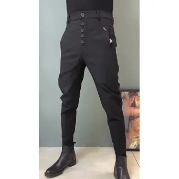 Büyük boy Erkek İş Düz takım elbise pantalonları Yüksek Kaliteli Gerilmiş Ofis Sonbahar ve Bahar resmi kıyafet Pantolon 2023 F124