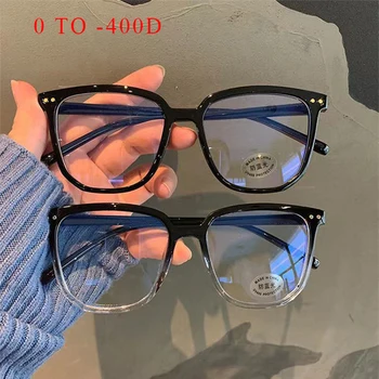 Büyük Boy Çerçeve Miyopi Gözlük Şeffaf Erkek kadın Sıcak Satıcı okuma gözlüğü Anti-Mavi Blok mavi ışık Gözlük 0 To-400D