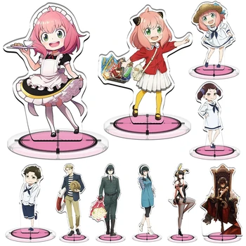 CASUS×AİLE Akrilik Anahtarlık Yor Forger Anya Forger Akrilik Standı şekilli kalıp Plaka Tutucu Kek Topper Anime Masaüstü Hediyeler