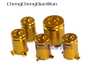 ChengChengDianWan Metal Alaşımlı ABXY Kılavuz Düğmesi ile 9mm Mermi Tarzı XBox360 Denetleyici Pembe 10 takım / grup