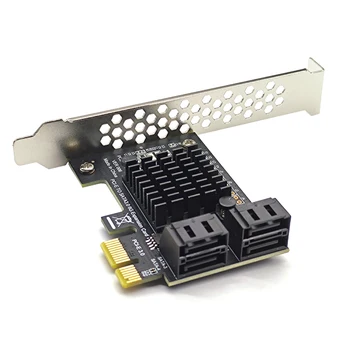Chi bir Madencilik SATA PCI-E Adaptörü 4 Port SATA 3.0 PCIe x1 GEN3 Genişleme Kartı SATA 3 III PCI-e PCI ekspres kart ASMedıa ASM1064