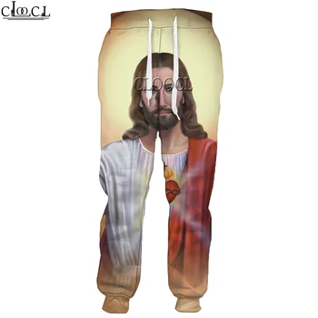 CLOOCL Yeni Tanrı Din Mesih İsa 3D Baskı Erkek Kadın Rahat Moda Pantolon Sonbahar Harajuku Sıcak Satış Pantolon Damla nakliye