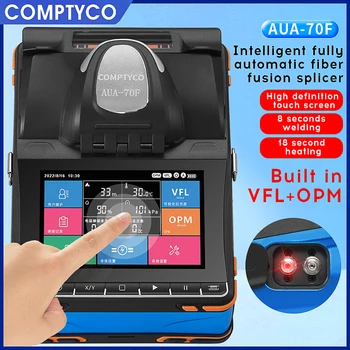 COMPTYCO AUA-70F Dokunmatik ekran 6 motor Tam Otomatik Mini Optik Fiber füzyon Splicer fiber optik alet seti