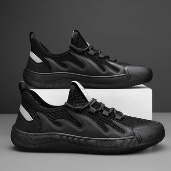 Damyuan 2023 Yaz Ayakkabı Hafif rahat ayakkabılar Erkekler Sneakers Spor koşu ayakkabıları Nefes Erkekler Örgü ayakkabı Zapatillas Hombre
