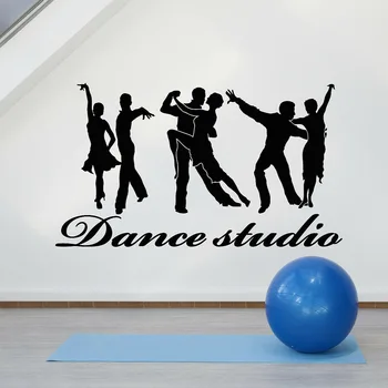 Dans Stüdyosu Vinil Duvar Çıkartması Çift Tutku Balo Salonu Dans Dans Stüdyosu Pencere Çıkartmaları Ev Yatak Odası Duvar Kağıdı M285