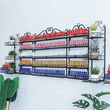 Demir Oje duvar rafı vitrin Rafı Kozmetik Dükkanı Manikür Kozmetik Taşınabilir Hafif Tasarım Kullanışlı