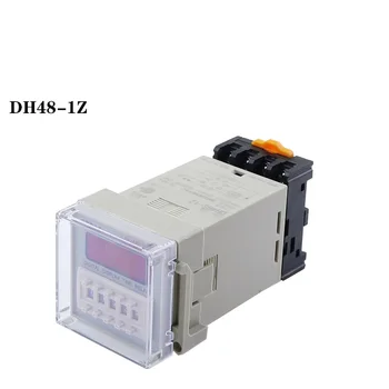 DH48S-1Z Dijital LED Programlanabilir Zamanlayıcı zaman rölesi Anahtarı DH48S 0.01 S-99H99M DİN RAY AC110V 220V DC 12V 24V Soket Tabanı ile