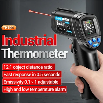 Dijital Kızılötesi Termometre VA Ters Ekran LCD Sıcaklık Ölçer-50 ~ 550 temassız Lazer Termometreler Pirometre