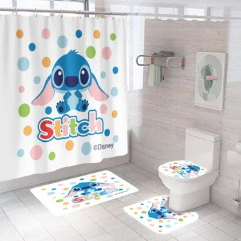 Disney Dikiş Banyo perde seti Karikatür Dikiş Küf Dayanıklı Su Geçirmez Polyester Banyo Duş Perdesi Erkek Kız Hediye