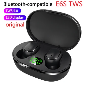 E6S TWS Kulaklık kablosuz bluetooth kulaklık Gürültü Önleyici Kulaklıklar Mikrofon İle iPhone için kulaklıklar Xiaomi Redmi E6 yeni