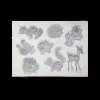 Epoksi döküm için 3D hayvan silikon kalıp DIY el yapımı el sanatları kalıpları