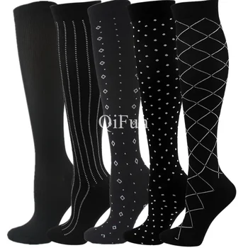 Erkekler Kadınlar varis çorabı Diz Yüksek 20-30 Mmhg varis çorabı spor çoraplar Tıbbi Ödem, Diyabet, Varisli Damarlar Çorap