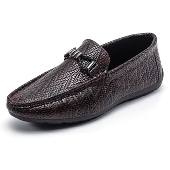 Erkekler rahat ayakkabılar Slip-On Klasik Dekolte Yumuşak Taban deri ayakkabı Rahat İş Elbise Ayakkabı Adam Loafer'lar Zapatos De Hombre