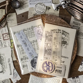 Eski Kitap Sayfa Önemsiz Günlüğü Malzeme Kağıt Etiket Biletleri Kart Yapımı Kırtasiye Vintage Dekor DIY Scrapbooking Craft Paperlaria