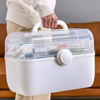 Ev Taşınabilir İlk Yardım Tıbbi Kiti Büyük Kapasiteli Çok Fonksiyonlu tıbbi saklama çantası Acil Survival Çanta Hap Durumda