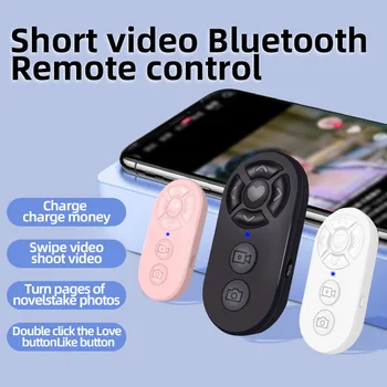 Evrensel Bluetooth Video Uzaktan Kumanda Uyumlu 7 Düğmeli Kablosuz Cep Telefonu Video Flip Selfie Deklanşör Kullanımı Tip-C