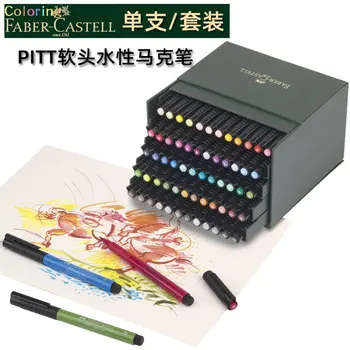 Faber-Castel Pitt Sanatçı Fırça Kalemleri, 12 24 48 60 Renk Seti, Modern Fırça Ucu Tasarımını Geleneksel Hindistan Mürekkebi ile Birleştirin