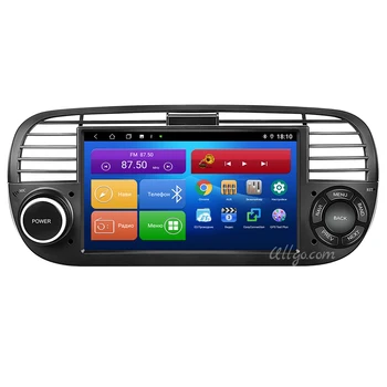 Fiat 500 için Autoradio GPS 2007-2015 Android Araba Kafa Ünitesi Multimedya Navı BT RDS İle Android Otomatik / Carplay 4G