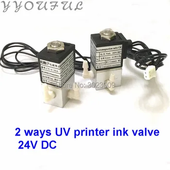 Flatbed UV yazıcı 2 yollu solenoid valf mürekkep valfi 24V DC 4.4 W beyaz mürekkep elektro mıknatıs Flora Challenger JHF Vista yazıcı