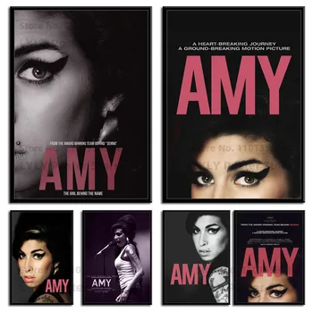G171 Amy Winehouse Müzik Şarkıcı Yıldız Pop Film duvar sanat dekoru Tuval Boyama ipek poster