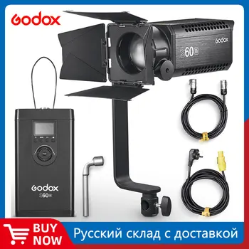 Godox S60 Bİ 60W Odaklama LED Fotoğraf Sürekli ayarlanabilir ışık Spot Ahır kapısı İle Profesyonel Fotoğrafçılık için