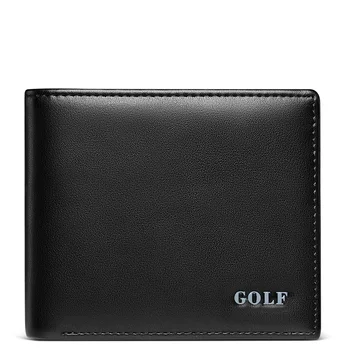 Golf erkek deri cüzdan 2023 yeni kısa iş yatay moda cüzdan katlanır yumuşak Cüzdan