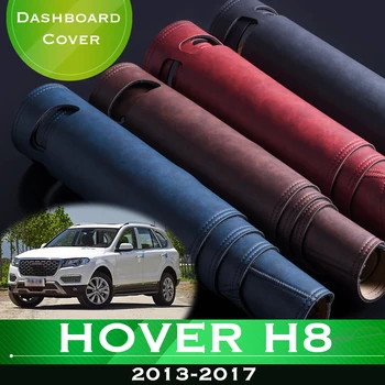 Great Wall Hover için H8 2013-2017 Kaymaz Araba Dashboard Önlemek ışıklı çerçeve Enstrüman Platformu masası kapağı Deri Mat