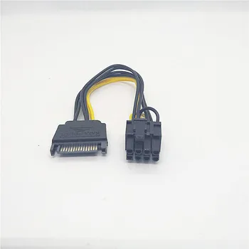 güç kaynağı uzatma kablosu 15pin SATA PCI-E 6+2 8pin GPU grafik dönüştürücü adaptör ekran kartı bağlantı kablosu
