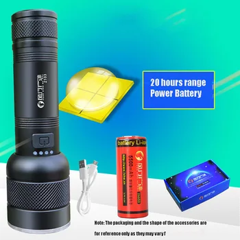 Güçlü El Feneri Yüksek Güç P50 Meşale Çok Fonksiyonlu Lamba USB Şarj Edilebilir 26650 Güç Pil Fener Dış Aydınlatma Kampı