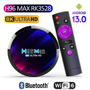 H96 MAX RK3528 akıllı tv kutusu Desteği 8K Video Çözme Set Üstü Kutusu Android 13 WIFI6 BT5. 0 Medya Oynatıcı H96MAX TV KUTUSU