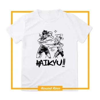 Haikyuu Karasuno Lisesi Voleybol Kulübü Kageyama Tobio Hinata Shoyo Cosplay Tee Gömlek Anime Üst kısa kollu tişört