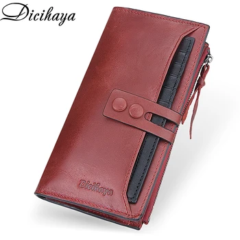 Hakiki Deri kadın cüzdanı Uzun Çanta Kadın Manşonlar Para Cüzdan Marka Tasarım Çanta cep telefon kartı Tutucu Kırmızı Cüzdan