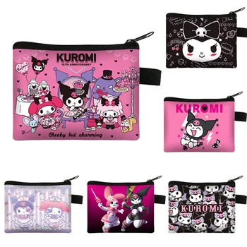 Hello Kitty bozuk para çantaları Sanrio Sevimli Cüzdan Kızlar için bozuk para kesesi Mini el çantası Kadınlar için Kuromi Çanta Kawaii Durumda Baskı