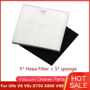 Hepa sünger filtre filtresi ilife V8 V8s X750 X800 V80 elektrikli süpürge hepa filtresi değiştirmeleri filtre parçaları