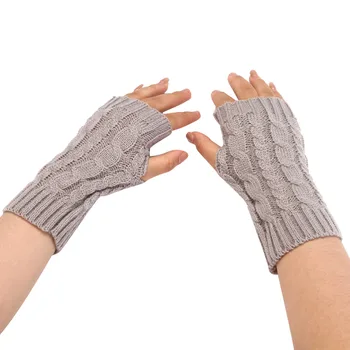 Hot Unisex Knitted Fingerless Gloves Keep Warm Rekawiczki Gant Hiver Female Male Gloves Fingerless  женщина перчатки Мужские