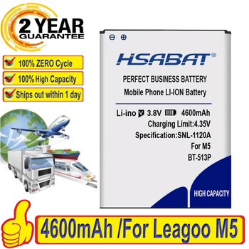 HSABAT 100 % Yeni BT-513P 4600mAh Pil Leagoo M5 Pil Akıllı Cep Telefonu Pil