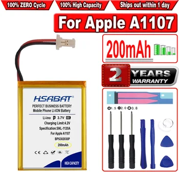 HSABAT 200 mAh 820-1814-A apple için batarya A1107 17
