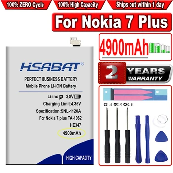 HSABAT 4900mAh HE346 HE 346 Yüksek Kapasiteli nokia için pil 7 Artı 7 Artı 7P N7P N 7P N7 P Akıllı Telefon