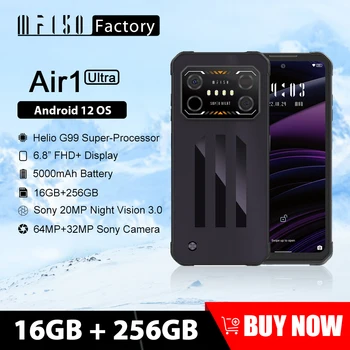 IIIF150 Air1 Ultra 8GB 256GB güçlendirilmiş akıllı telefon Helio G99 İşlemci 64MP Cep Telefonu 6.8 İnç FHD + 120Hz Ekran Cep Telefonları