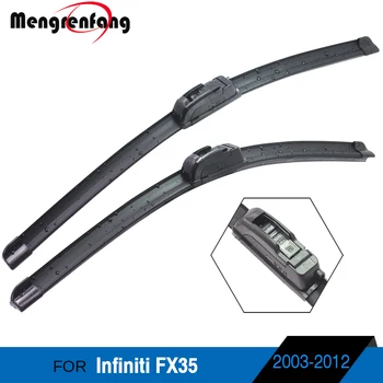 Infiniti için FX35 2003-2012 Araba ön cam sileceği Bıçakları Çerçevesiz Yumuşak Kauçuk Silecek 2 Adet