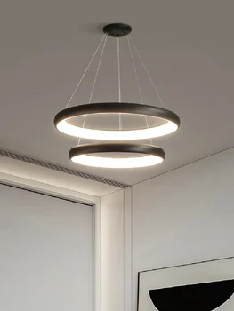 Iskandinav Basit LED Avize Modern Oturma Odası Yemek Odası Mutfak Yatak Odası Bar Ofis Dubleks Bina Villa Halka Asılı Lamba
