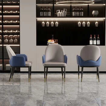 Italyan ışık lüks high-end yemek sandalyeleri, postmodern ve minimalist İskandinav tasarımcı çalışma sandalyeleri, ev sandalyeleri