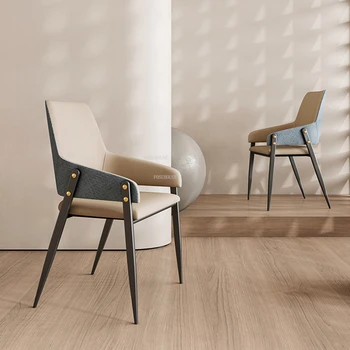 Italyan ışık lüks yemek sandalyeleri basit yemek odası mobilyası ev arkalığı koltuk Modern tasarım sandalye restoran sandalye