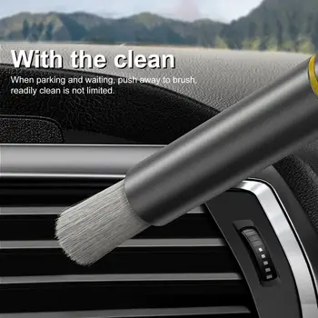 Iyi Emek tasarrufu Yıkanabilir Araba İç Temizleme Fırçası Şifreleme Fırça Uzun Saplı Araba AC Temizleme Fırçası Araba için