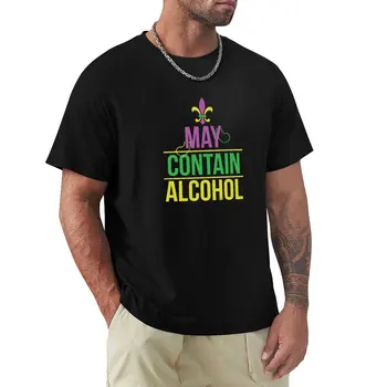 Içerebilir Alkol Mardi Gras Parti İçme T-Shirt vintage t shirt grafikli tişört düz siyah t shirt erkekler