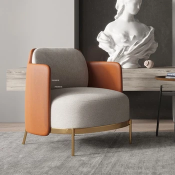İtalyan Tasarımcı Oturma Odası Sandalyeleri Eğlence Koltuk Tek Kanepe Ofis lüks Müzakere Kanepe Sandalye sillas Ev Mobilyaları