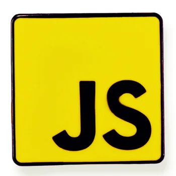 JavaScript Programcı Logo Pin Emaye Broş Alaşım Metal Rozetleri Yaka İğneler Broş Sırt Çantaları için Takı Aksesuarları